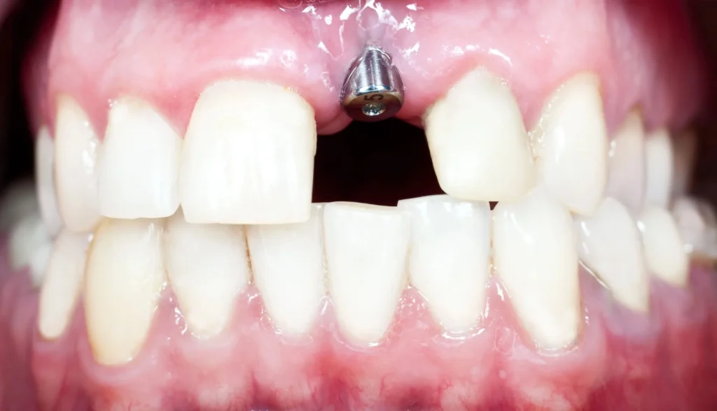 Model with Dental Implants in Charlotte